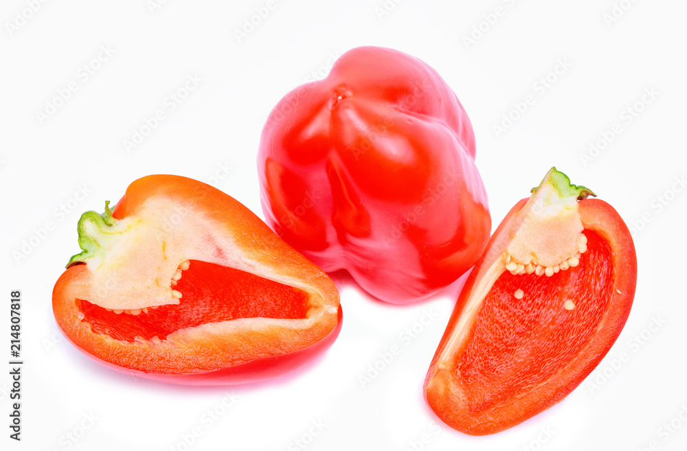 isolated red bell pepper