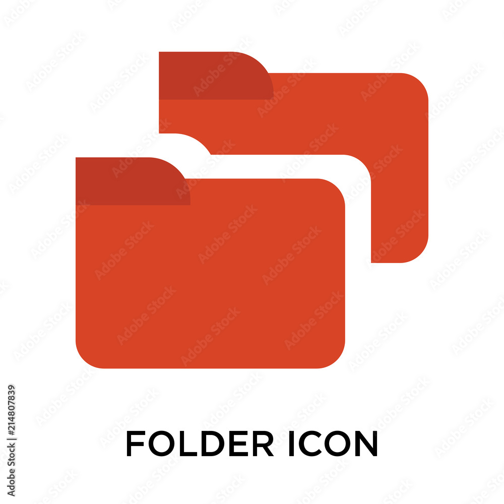 Folder icon vector sign and symbol isolated on white background, Folder logo concept Folder icon vector sign and symbol isolated on white background, Folder logo concept