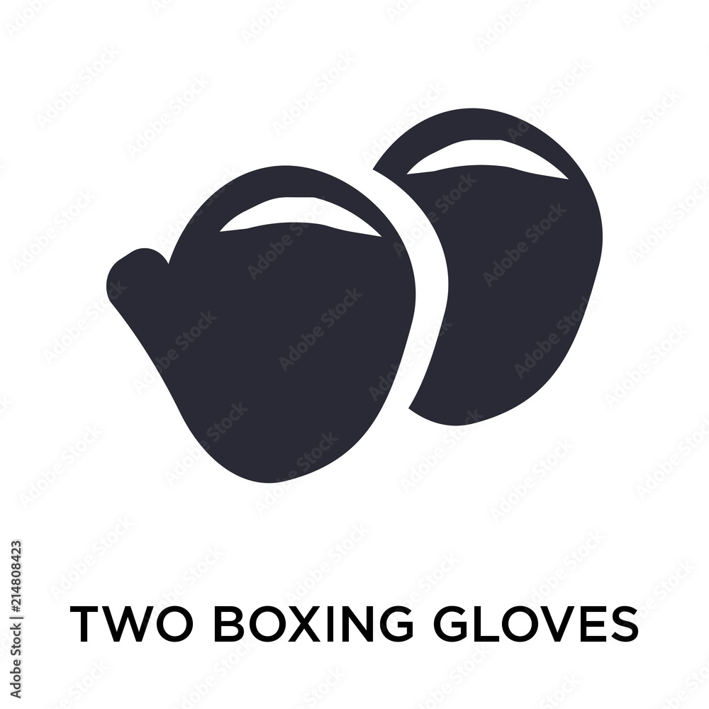 Two Boxing gloves icon vector sign and symbol isolated on white background, Two Boxing gloves logo concept Two Boxing gloves icon vector sign and symbol isolated on white background, Two Boxing gloves logo concept