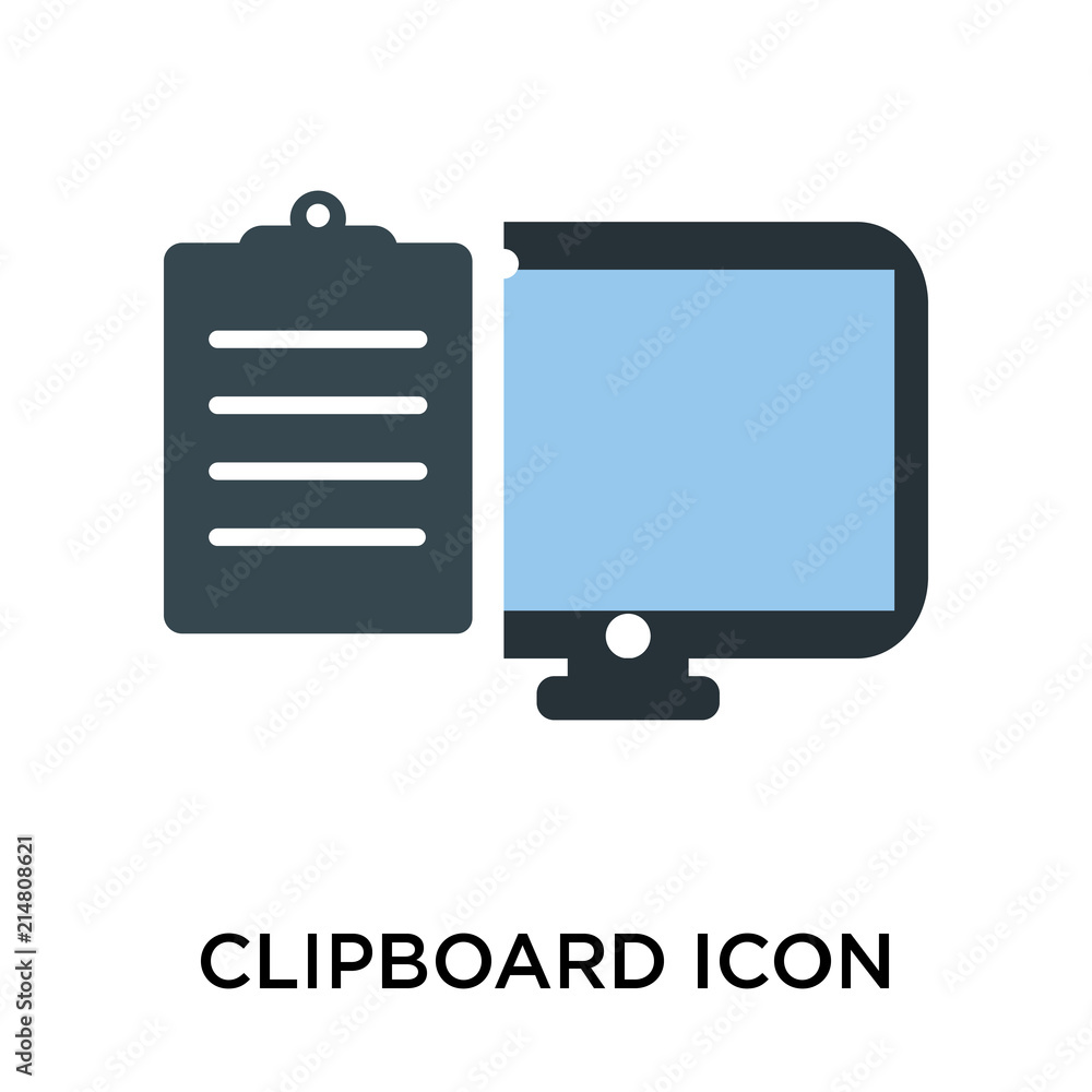 Clipboard icon vector sign and symbol isolated on white background, Clipboard logo concept Clipboard icon vector sign and symbol isolated on white background, Clipboard logo concept