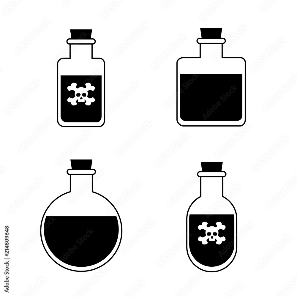 Bottles of potion. For web, game, science and medical