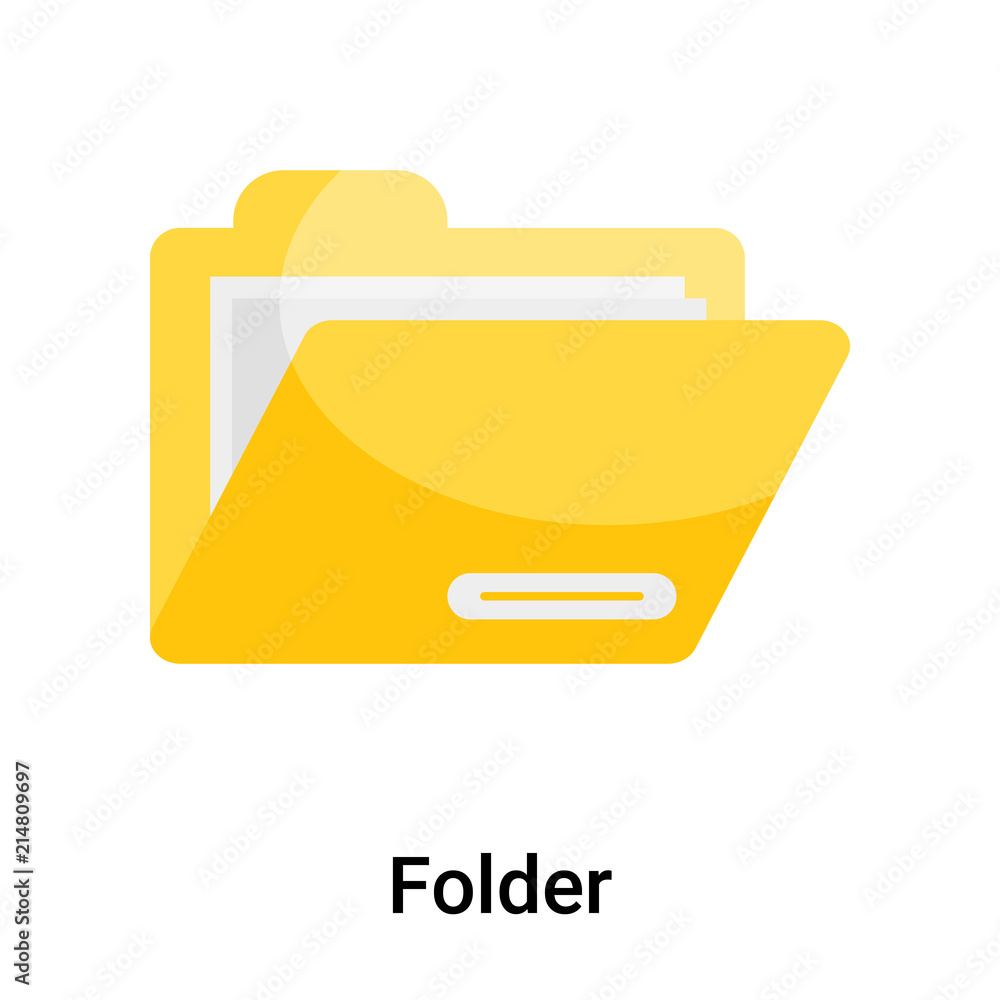Folder icon vector sign and symbol isolated on white background, Folder logo concept