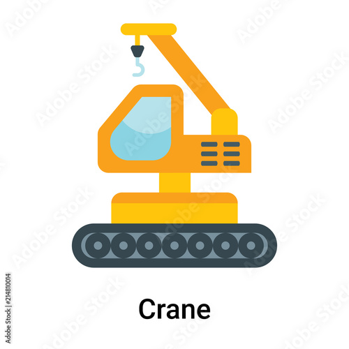 Crane icon vector sign and symbol isolated on white background, Crane logo concept