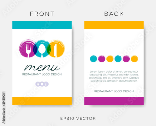 Abstract restaurant menu template