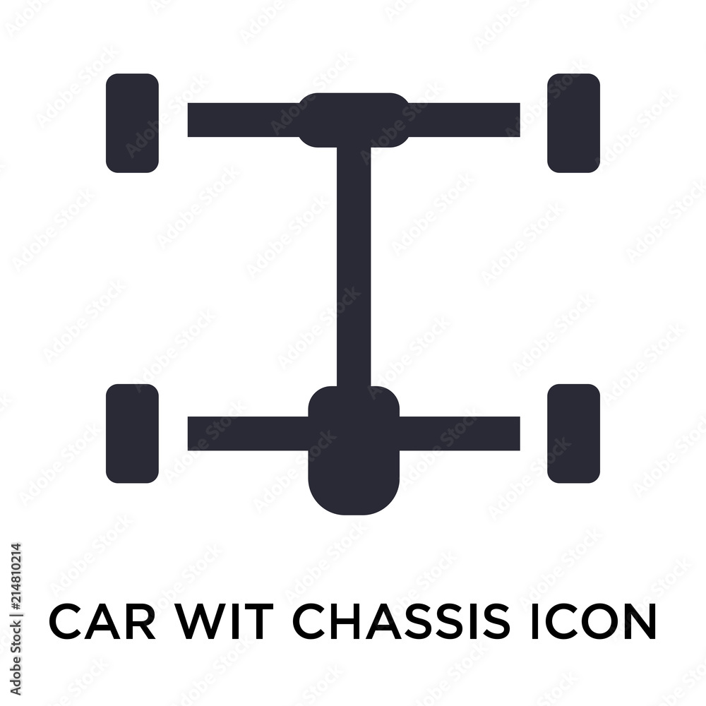 Car wit Chassis icon vector sign and symbol isolated on white background, Car wit Chassis logo concept Car wit Chassis icon vector sign and symbol isolated on white background, Car wit Chassis logo concept