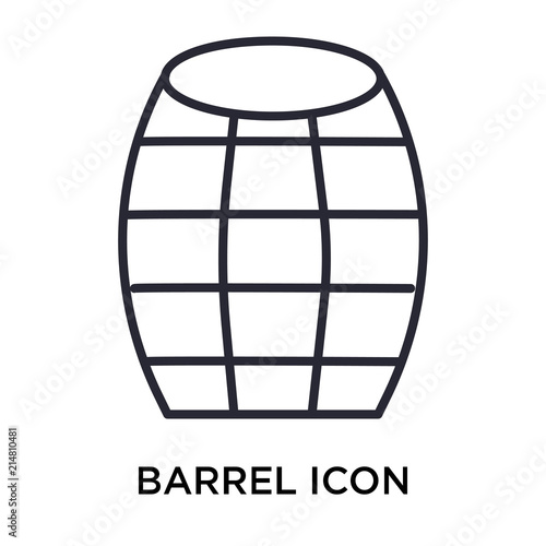 Barrel icon vector sign and symbol isolated on white background, Barrel logo concept
