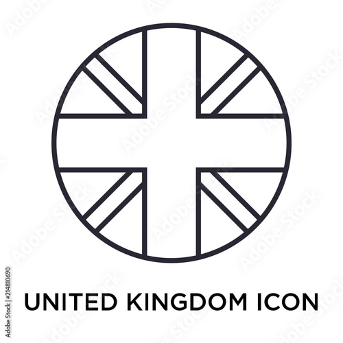 United kingdom icon vector sign and symbol isolated on white background, United kingdom logo concept