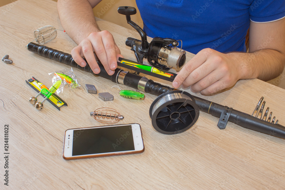 bait, wobbler and fishing accessories on the table bait, wobbler and fishing accessories on the table