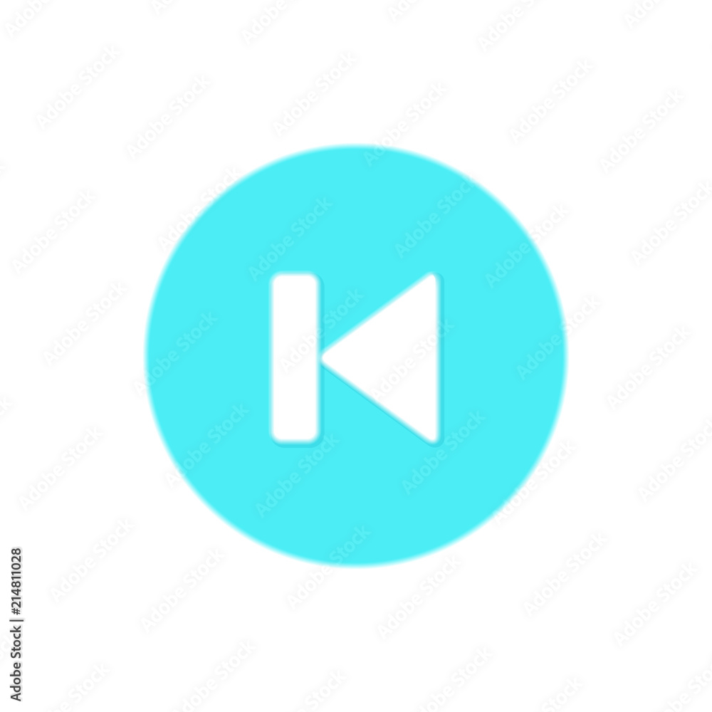 Multimedia previous icon / button, design element Multimedia previous icon / button, design element