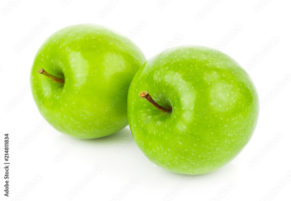 Green apples Isolated on a white background Green apples Isolated on a white background