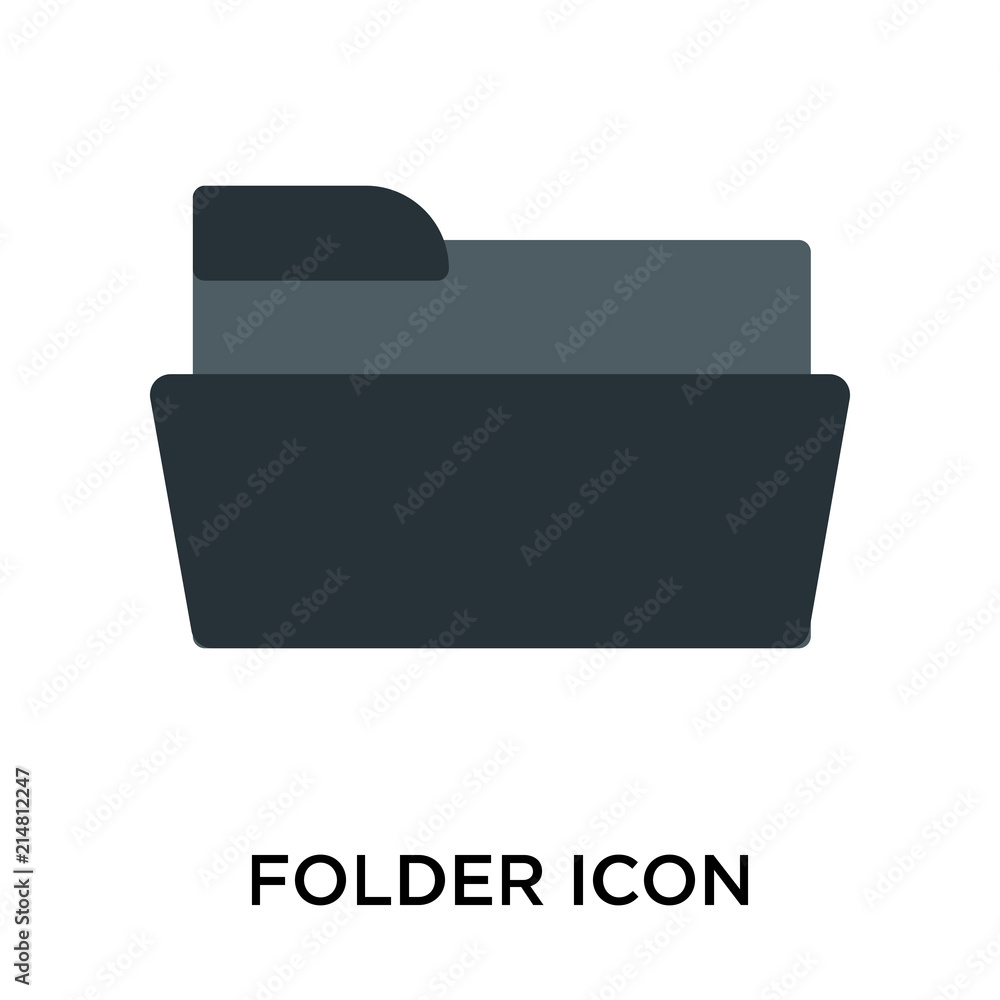 Folder icon vector sign and symbol isolated on white background, Folder logo concept Folder icon vector sign and symbol isolated on white background, Folder logo concept