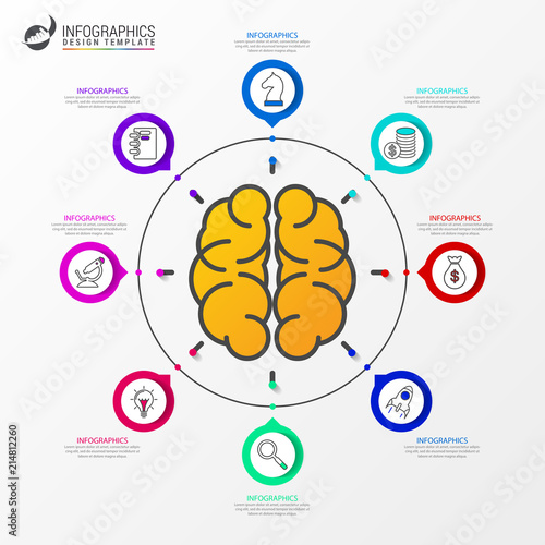 Infographic design template. Creative concept with 8 steps