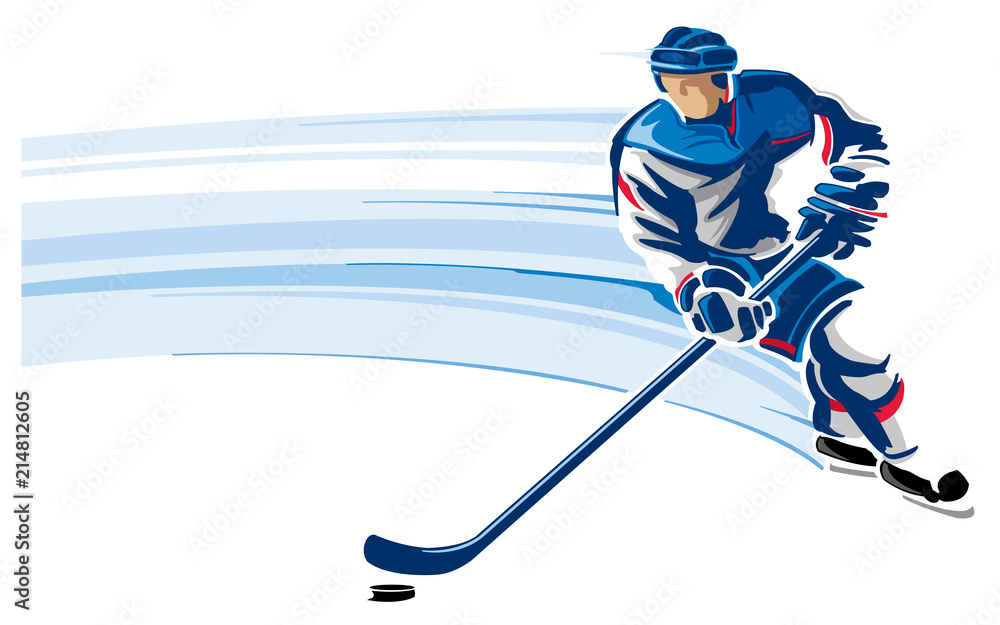 Naklejka premium Hockey player