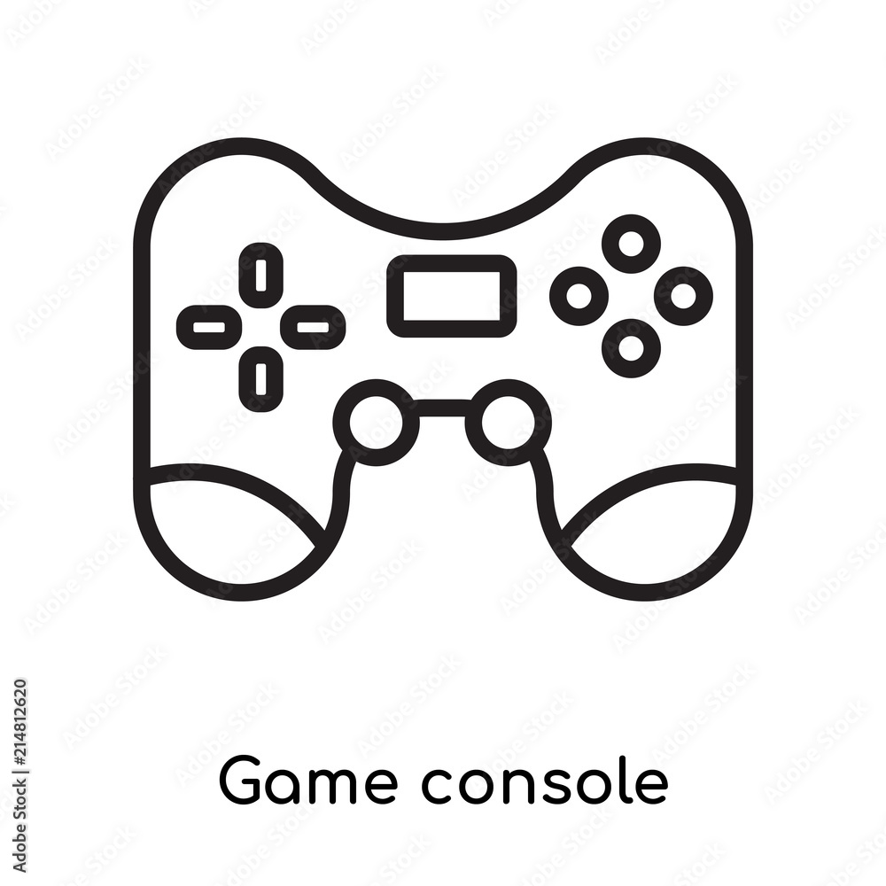 Game console icon vector sign and symbol isolated on white background, Game console logo concept
