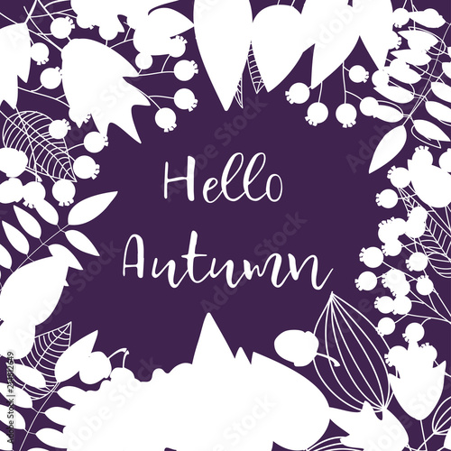Vector autumn frame clipart