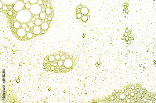 Washing bubbles macro yellow green fatware liquid water fatware photo