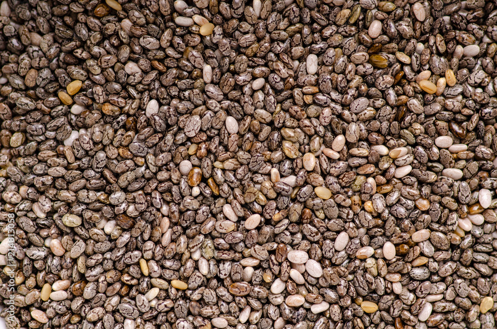 Chia seeds organic natural healthy food macro Chia seeds organic natural healthy food macro