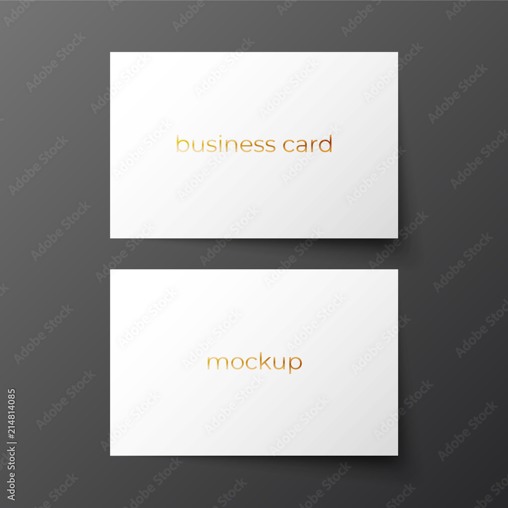 Business card vector template. Clean business card mockup. Realistic vector illustration