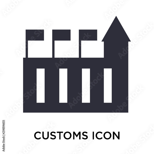 Customs icon vector sign and symbol isolated on white background, Customs logo concept