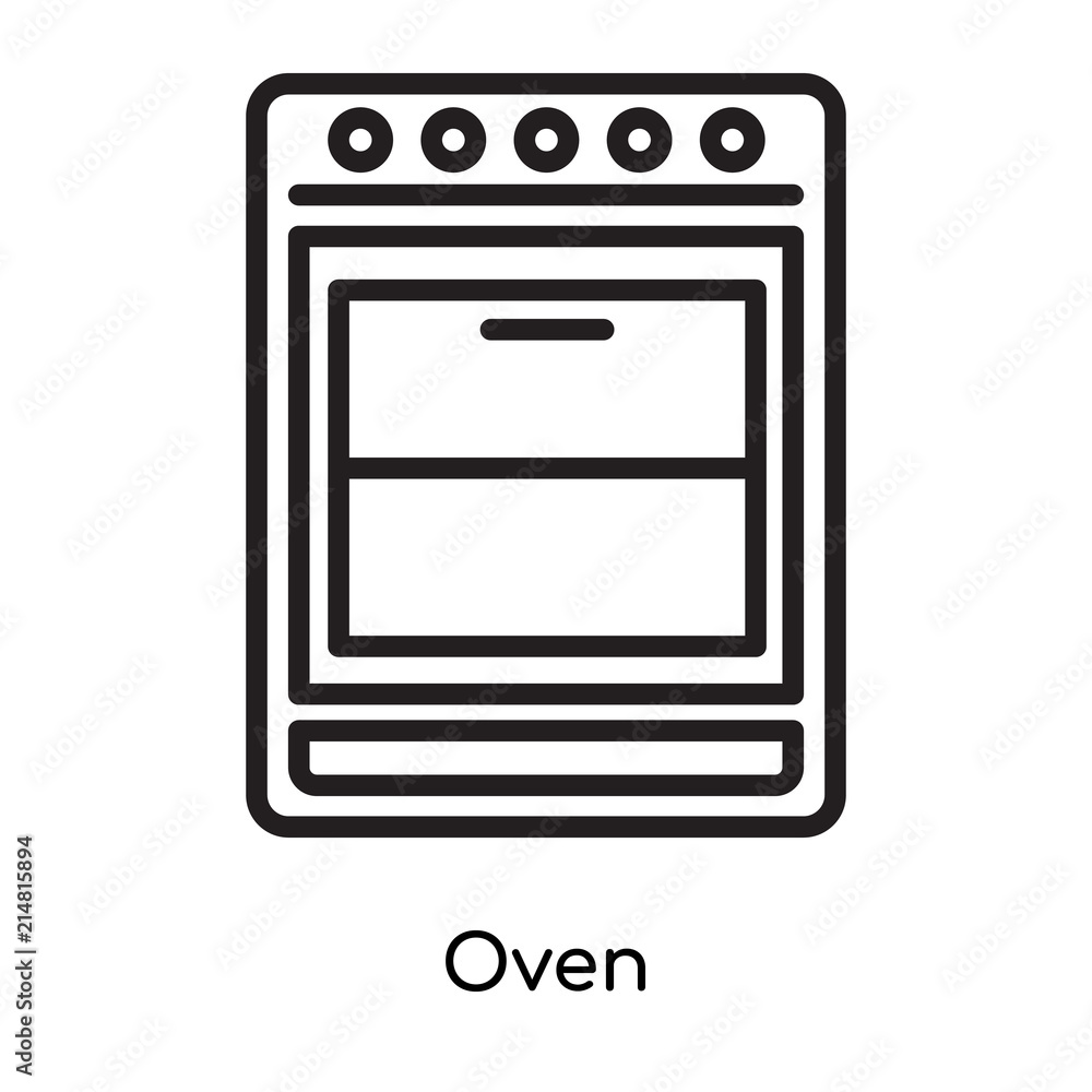Oven icon vector sign and symbol isolated on white background, Oven logo concept Oven icon vector sign and symbol isolated on white background, Oven logo concept