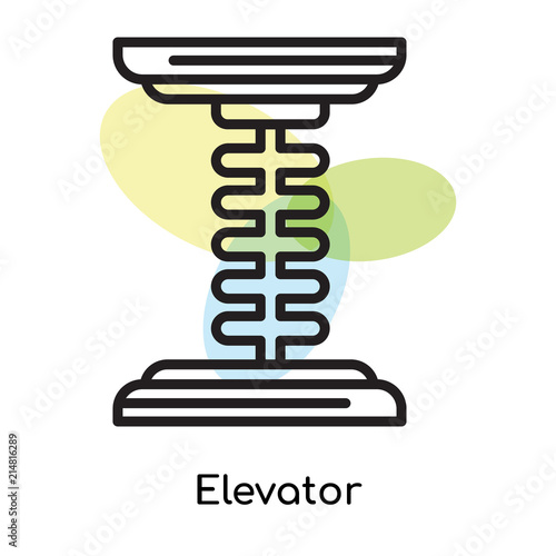 Elevator icon vector sign and symbol isolated on white background, Elevator logo concept