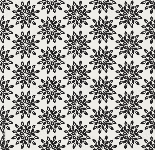 Decorative Tiles Vector Seamless. Traditional floral style background. Abstract mandala geometric texture.
