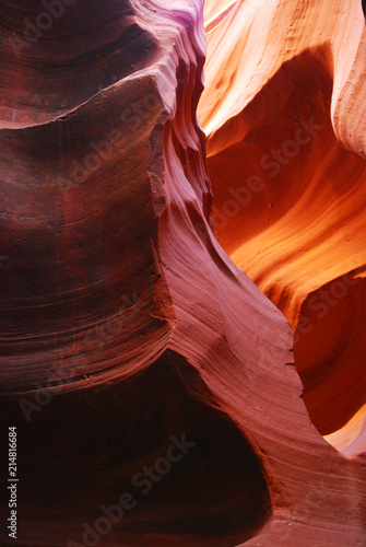 Bright colored eroded sandstone canyon