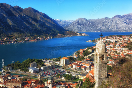 Top view of Kotor, Montenegro