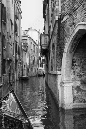 Small bridge on narrow canal in Venice Italy artistic conversion © Alta Oosthuizen