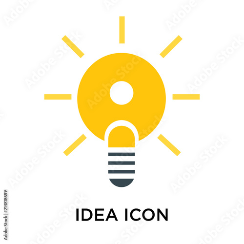 Idea icon vector sign and symbol isolated on white background, Idea logo concept
