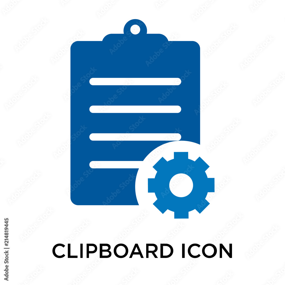 Clipboard icon vector sign and symbol isolated on white background, Clipboard logo concept Clipboard icon vector sign and symbol isolated on white background, Clipboard logo concept