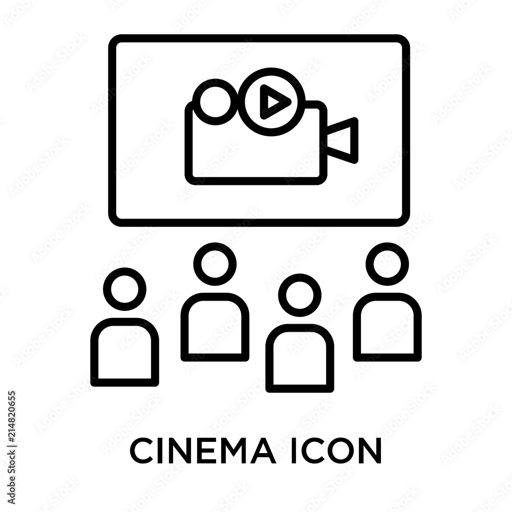 Cinema icon vector sign and symbol isolated on white background, Cinema logo concept Cinema icon vector sign and symbol isolated on white background, Cinema logo concept