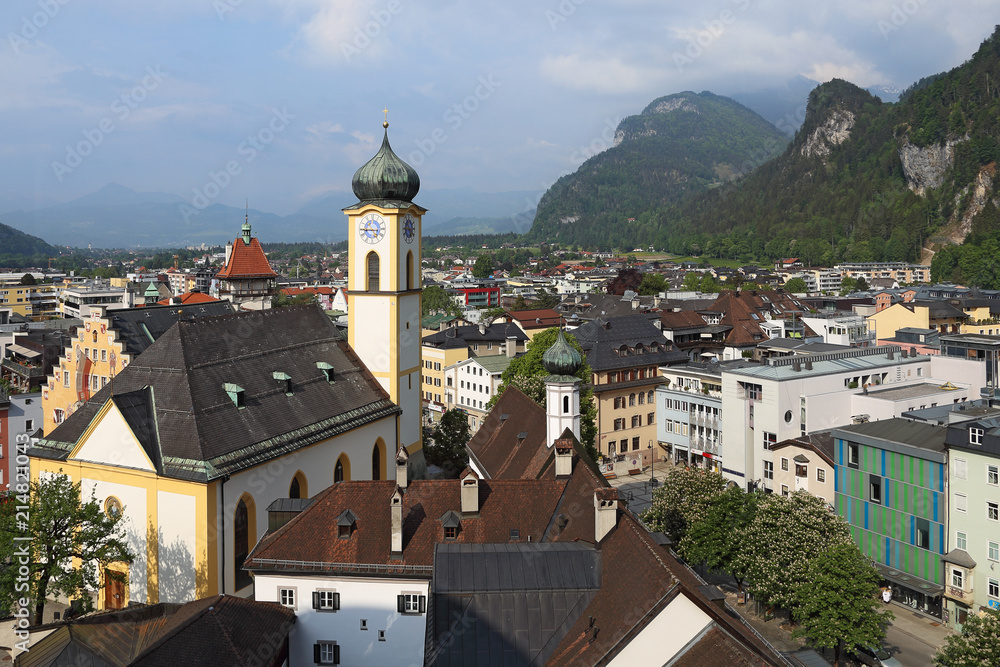 Kufstein town paniramic view, Tyrol, Austria