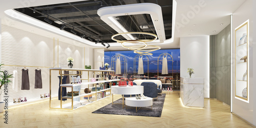 3d render of fashion store
