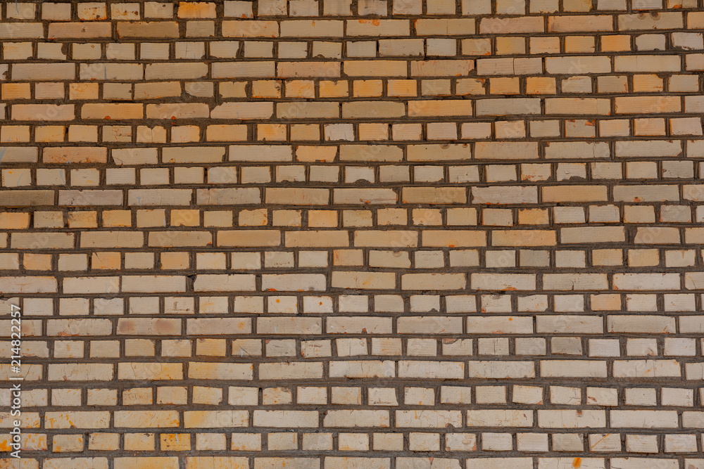 white yellow brick wall texture background