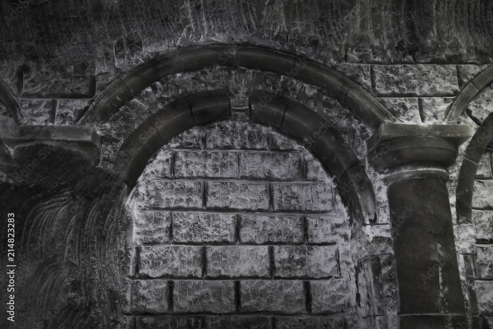 Fototapeta premium old wall of rock salt