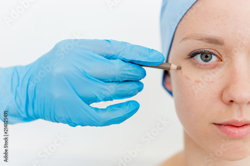 Plastic surgeon at work