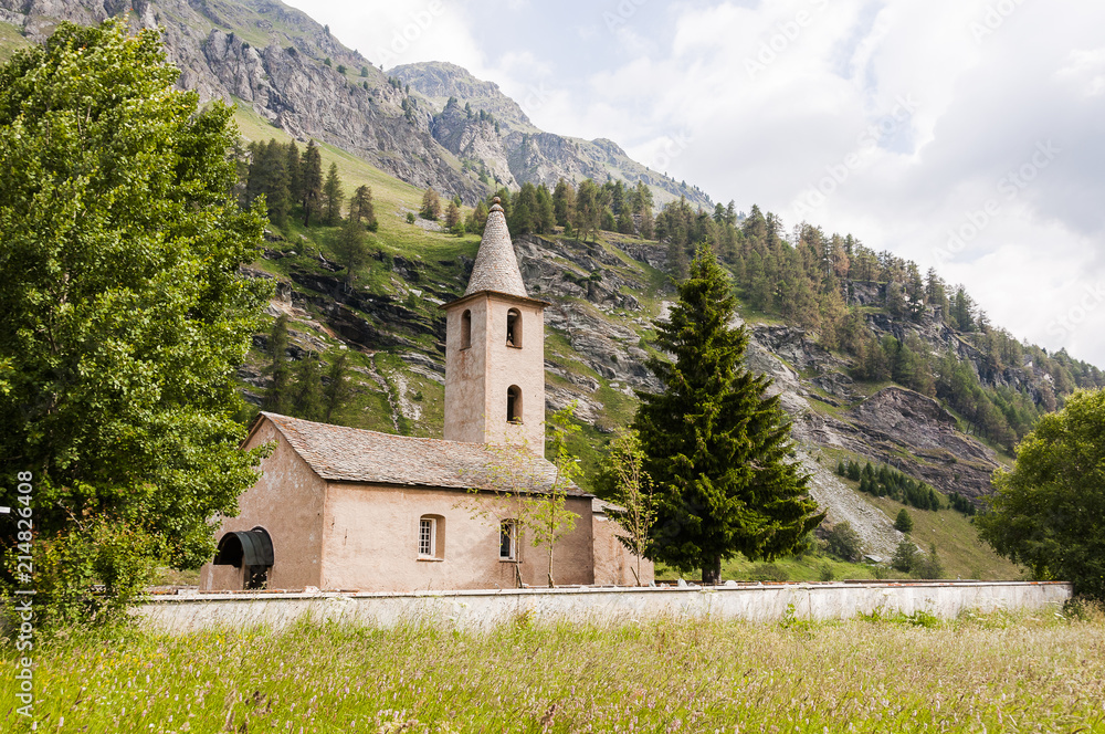 Sils, Sils-Maria, Segl, Kirche, St. Lorenz, Kirche, Engadiner Dorf, Oberengadin, Engadin, Engadiner Dorf, Alpen, Graubünden, Sommer, Schweiz