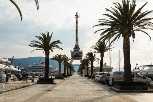 Yacht Porto Montenegro. Elite marina of Tivat in Montenegro