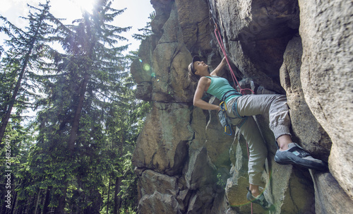 climbing woman photo