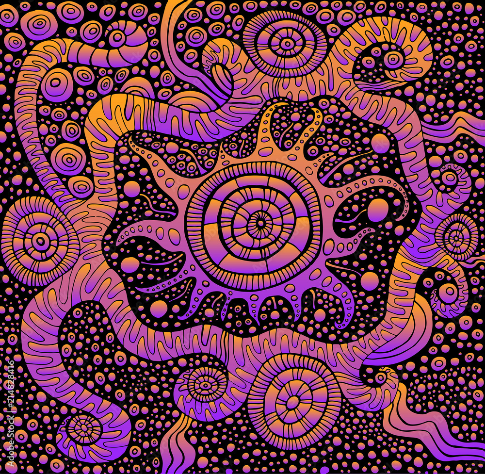 Psychedelic abstract fantasy background.