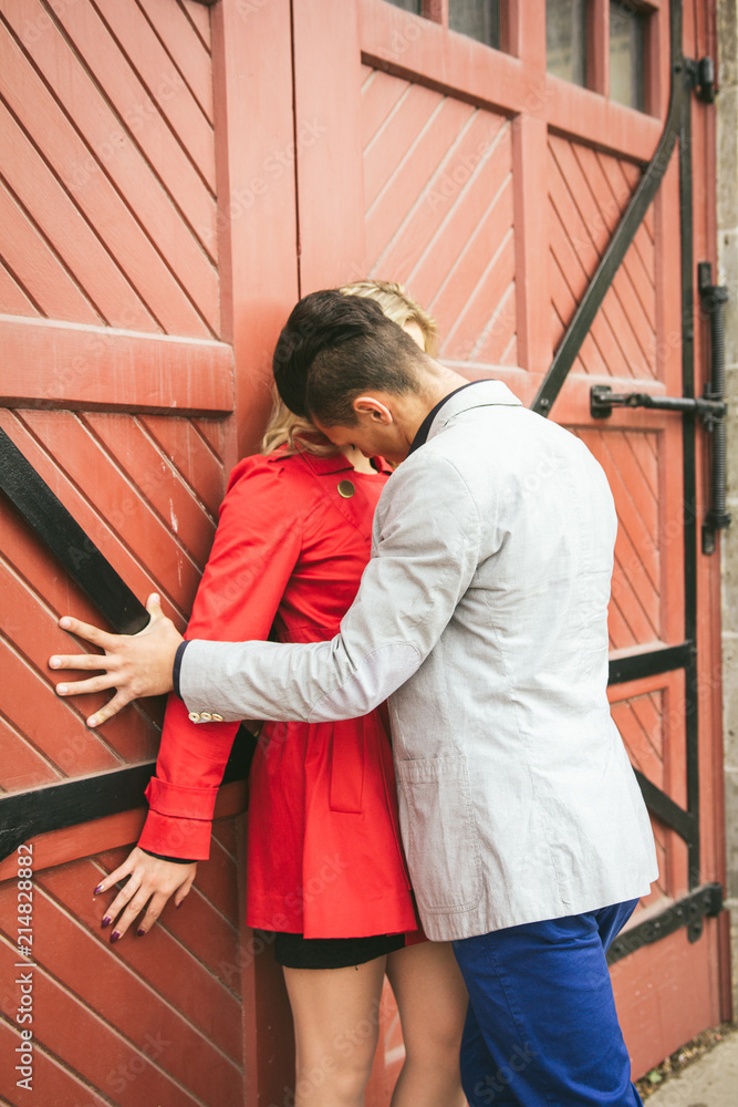 Young couple having a romantic moment. Young couple having a romantic moment.