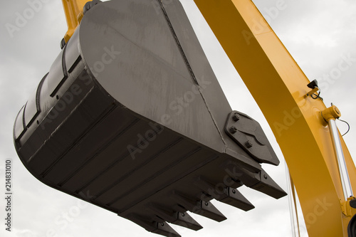 black excavator bucket