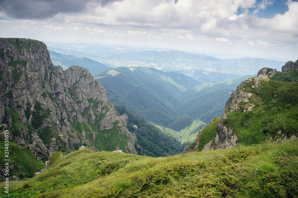 Fototapeta premium Central Balkan national park in Bulgaria, paty to Botev peak