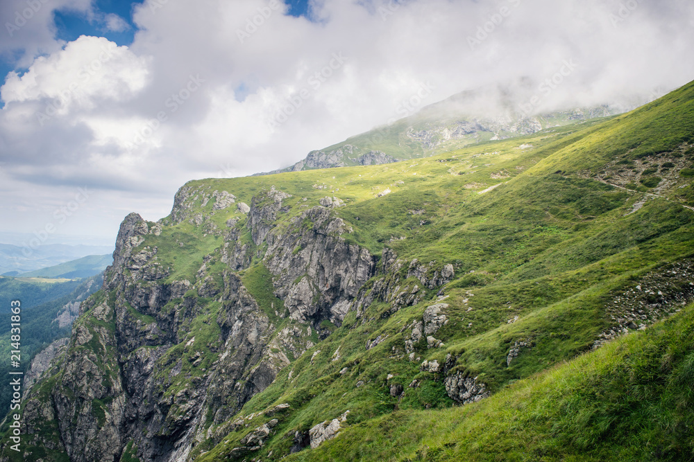 Fototapeta premium Central Balkan national park in Bulgaria, paty to Botev peak