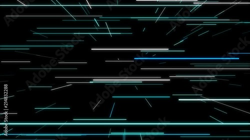Wallpaper Mural Animated graphics abstract computer screen saver with blue lines in a black space Torontodigital.ca