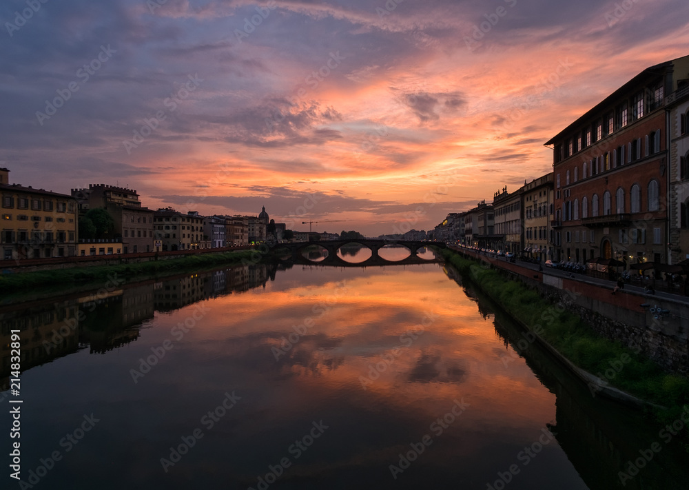 Sunset in Florence. Italy.