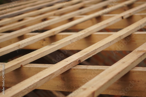 wooden roof construction