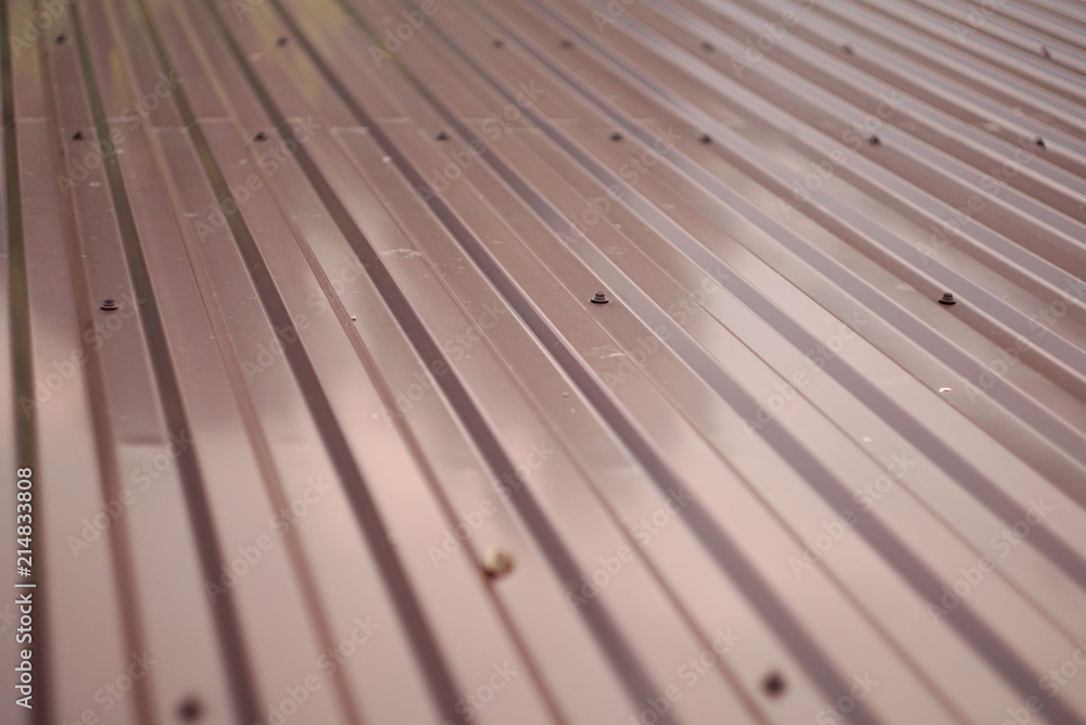 Ribs Metal Profile Brown Shiny Surface Ribs Metal Profile Brown Shiny Surface