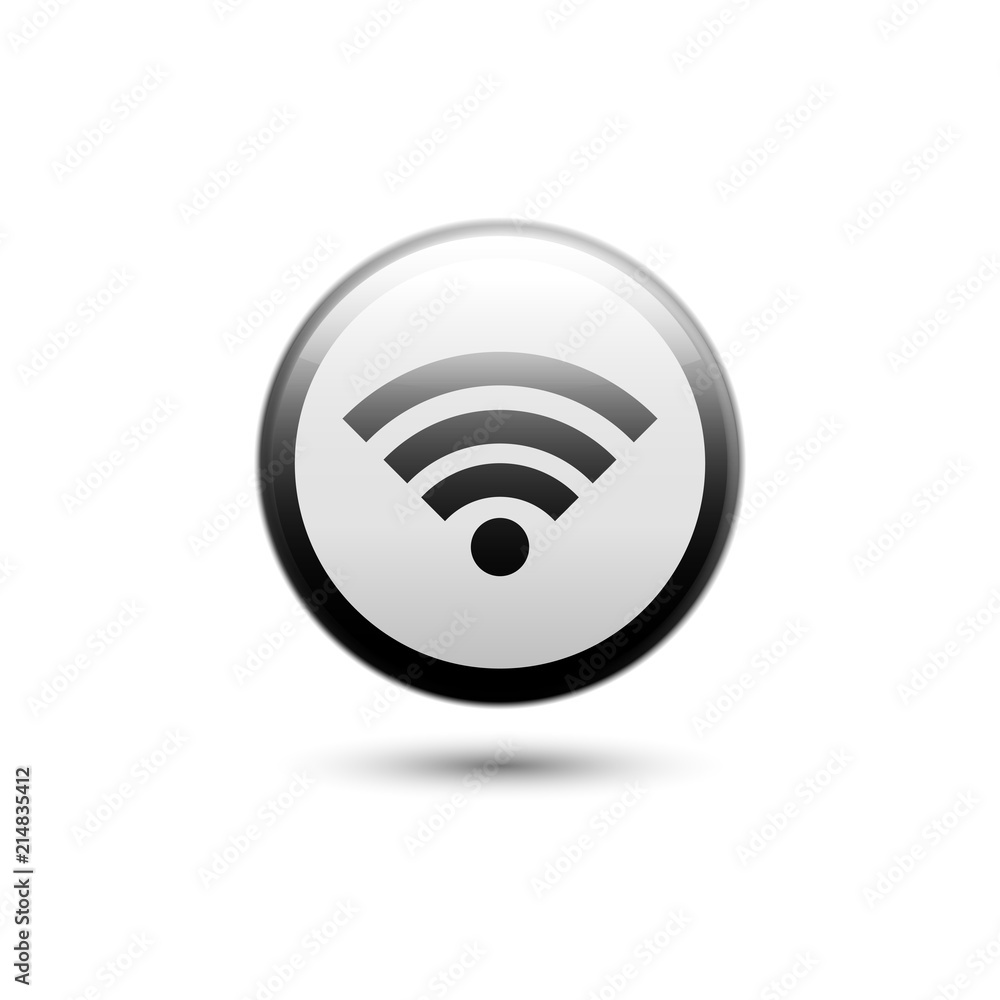Wifi button sign (open wifi or wireless icon) Wifi button sign (open wifi or wireless icon)